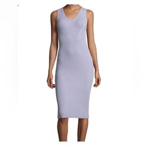 Michael Kors Ribbed Sweater Dress In Lilac. Size M